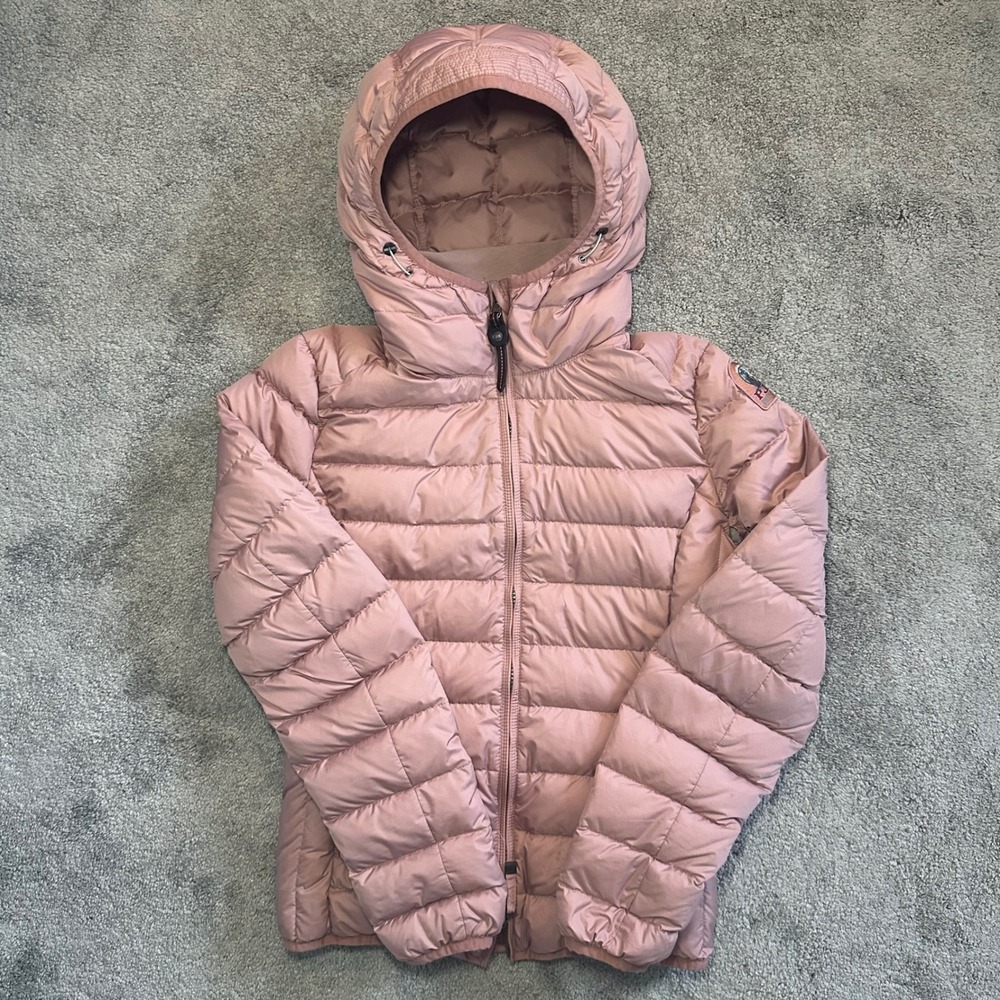 Parajumpers Puffer Jacket Womens XS Pink Super Lightweight Hooded Down Coat